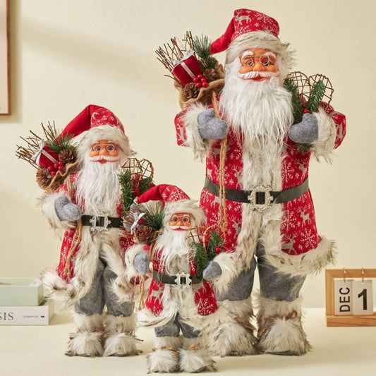 12.6-Inch 3D Santa Claus Ornament – Plastic Christmas Decoration for Home and Kitchen 0