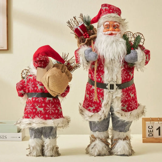 12.6-Inch 3D Santa Claus Ornament – Plastic Christmas Decoration for Home and Kitchen 1