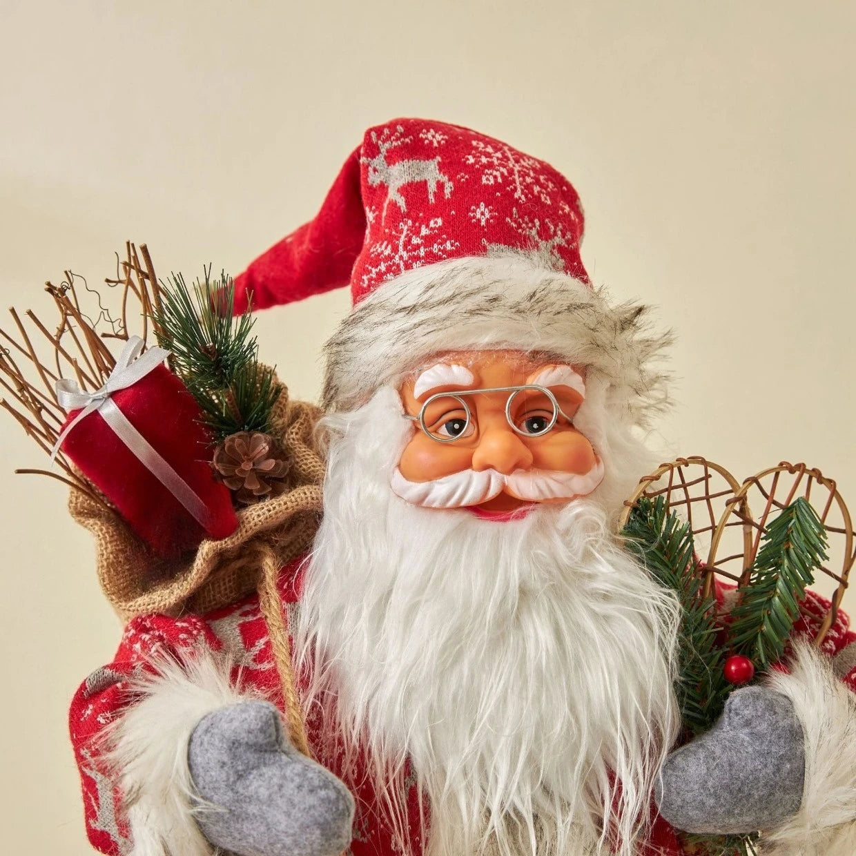12.6-Inch 3D Santa Claus Ornament – Plastic Christmas Decoration for Home and Kitchen 3