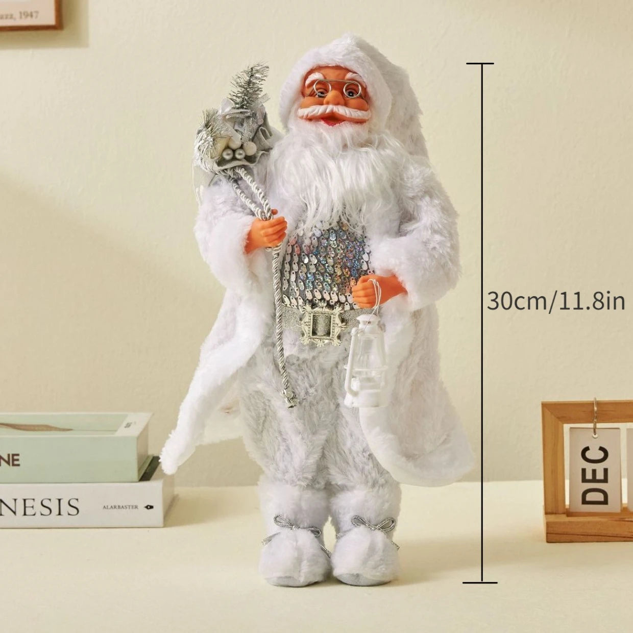 12.6-Inch 3D Santa Claus Ornament – Plastic Christmas Decoration for Home and Kitchen 7