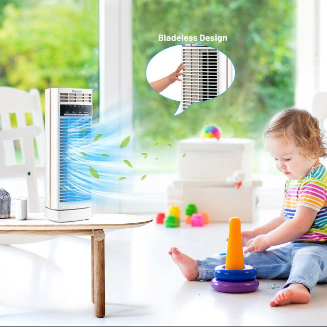 14-Inch Oscillating Tower Fan with Timer and Multi-Speed Control – Compact and Quiet Cooling Solution 6