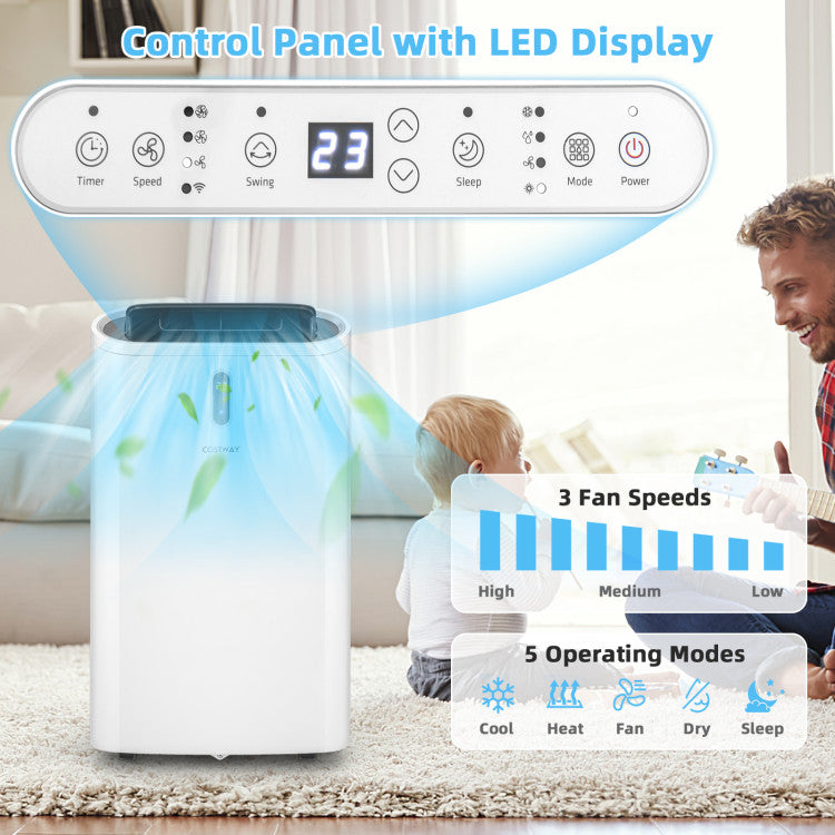 14000 BTU Portable Air Conditioner with WiFi Control – 4-in-1 Cooling, Heating, Fan, and Dehumidifier 2