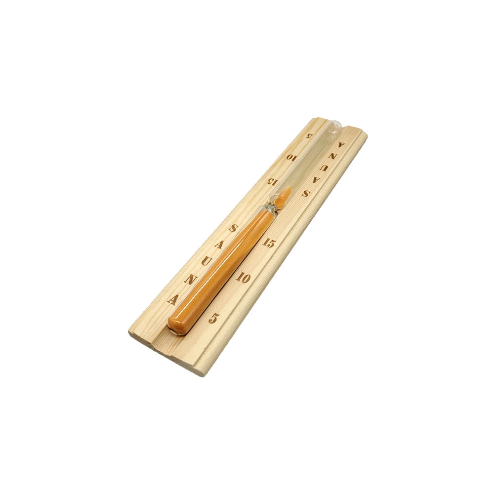 15-Minute Hourglass Sand Timer – Wooden Sauna Timer for Session Tracking