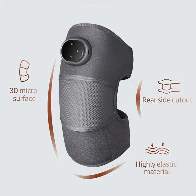 Electric Heating Knee Massager with Vibration Therapy for Pain Relief and Improved Mobility - Wireless, Adjustable Comfort 3