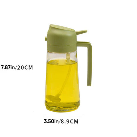 2-in-1 Glass Oil Sprayer and Dispenser – BPA-Free Kitchen Tool for Oil, Vinegar, and More 5