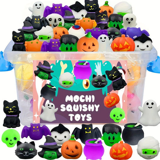 20pcs Kawaii Squishies Set – Cute Mochi Fidget Toys for Halloween Party Favors and Gifts 0