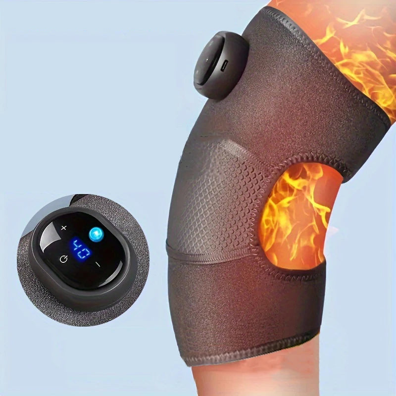 Electric Heating Knee Massager with Vibration Therapy for Pain Relief and Improved Mobility - Wireless, Adjustable Comfort 2