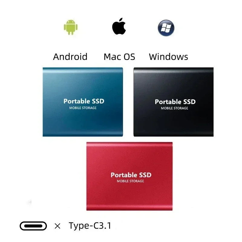 2TB Portable SSD External Hard Drive - High-Speed Compact Storage with USB-C, Shock-Resistant Design for Windows and Mac 4