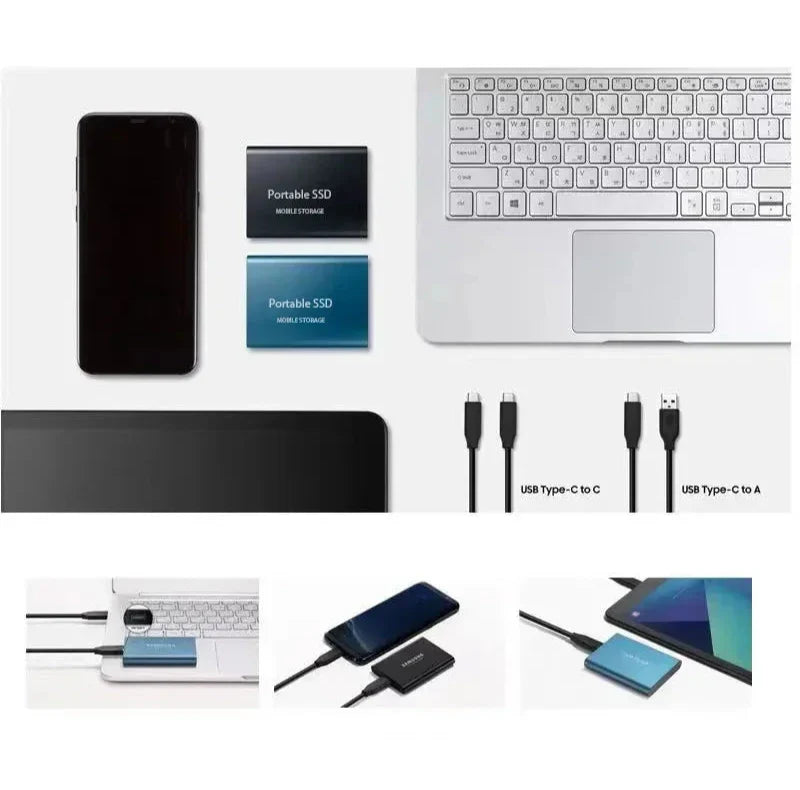 2TB Portable SSD External Hard Drive - High-Speed Compact Storage with USB-C, Shock-Resistant Design for Windows and Mac 5