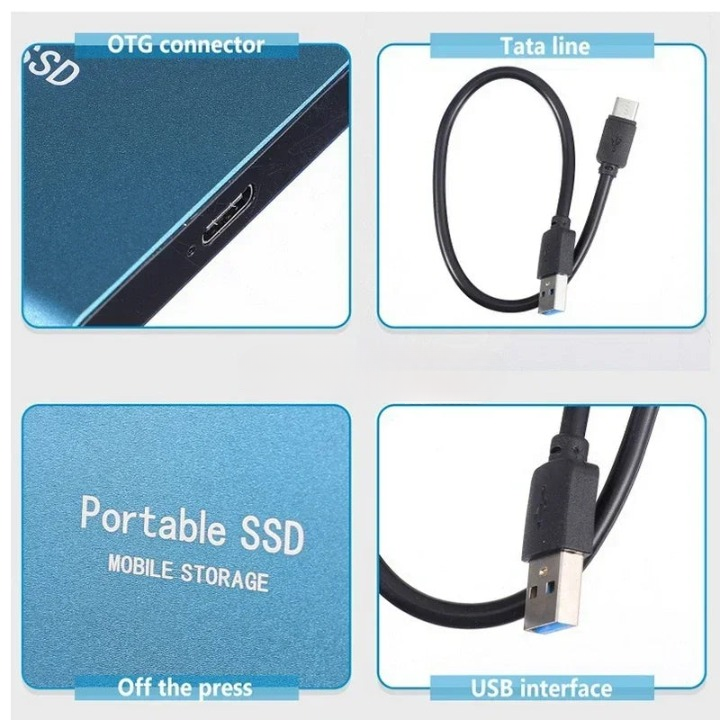 2TB Portable SSD External Hard Drive - High-Speed Compact Storage with USB-C, Shock-Resistant Design for Windows and Mac 6