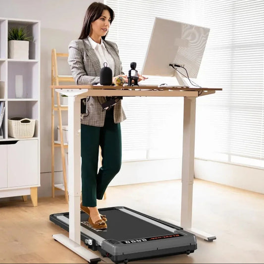2 in 1 Portable Walking Treadmill for Home and Office Use – Compact Under Desk Treadmill with Adjustable Speed and Multi-Function Display 2