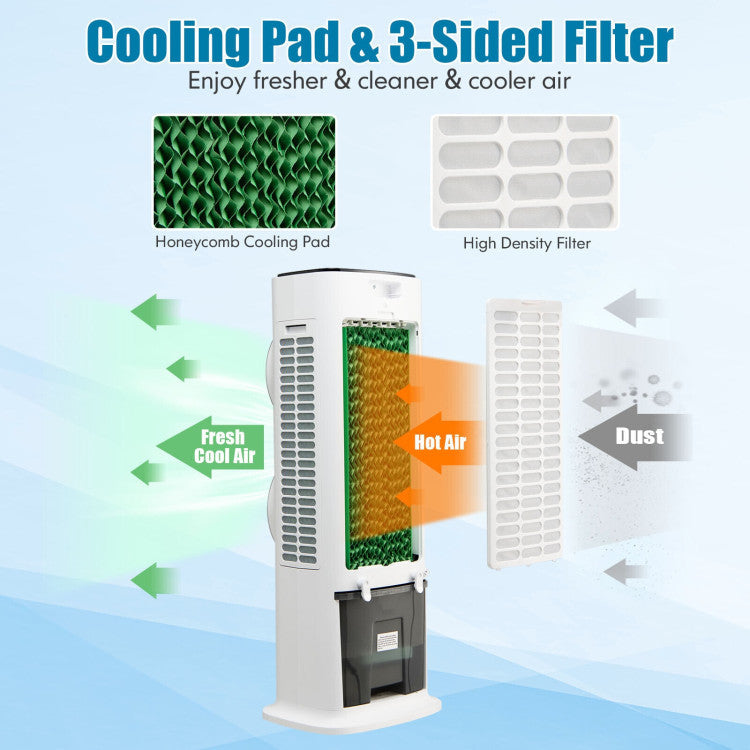 3-in-1 Evaporative Air Cooler with Remote Control – Quiet Fan and Humidifier for Indoor Comfort 6