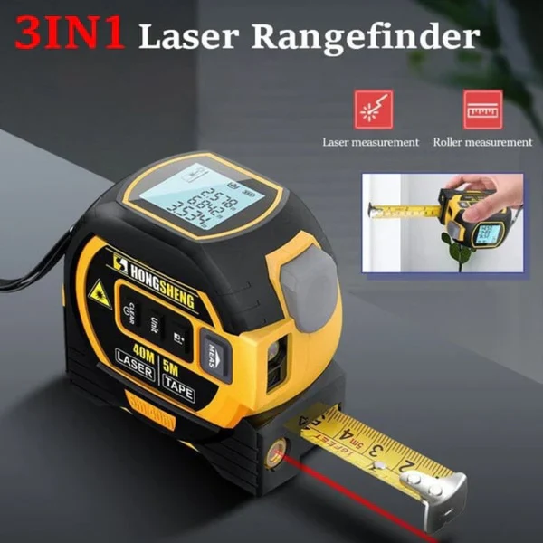 3-in-1 Infrared Laser Tape Measure with Digital Display – 131FT/197FT Range 4