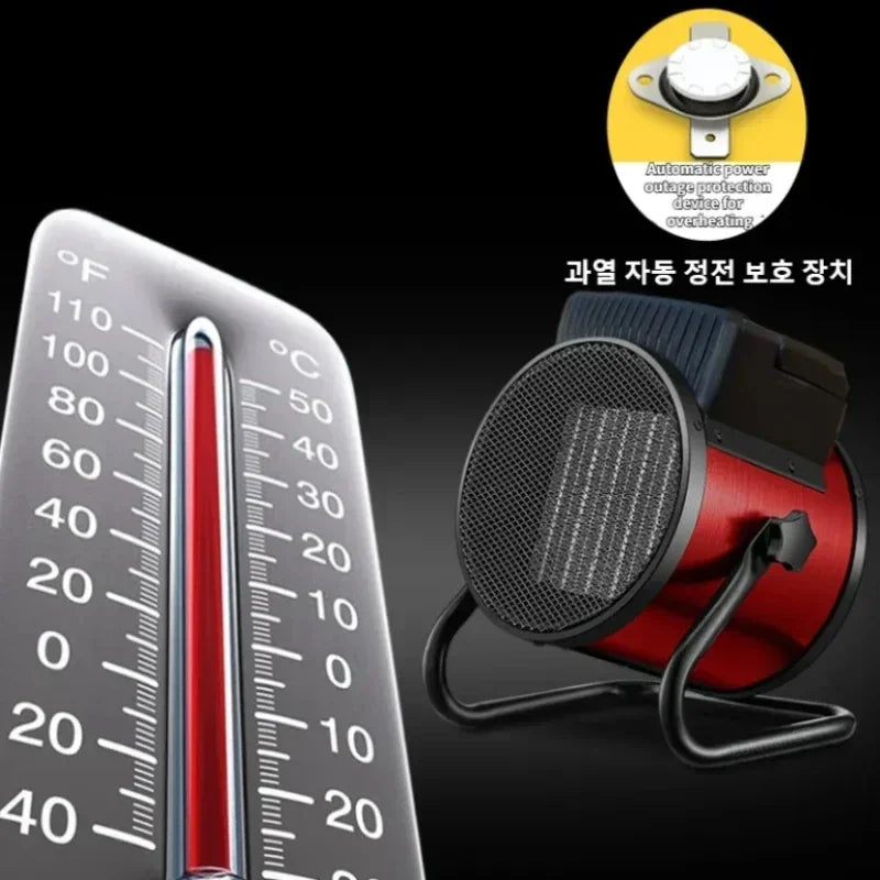 3000W Portable Electric Space Heater with Adjustable Thermostat, Overheat Protection, Dual Heat Settings - Energy Efficient Heater