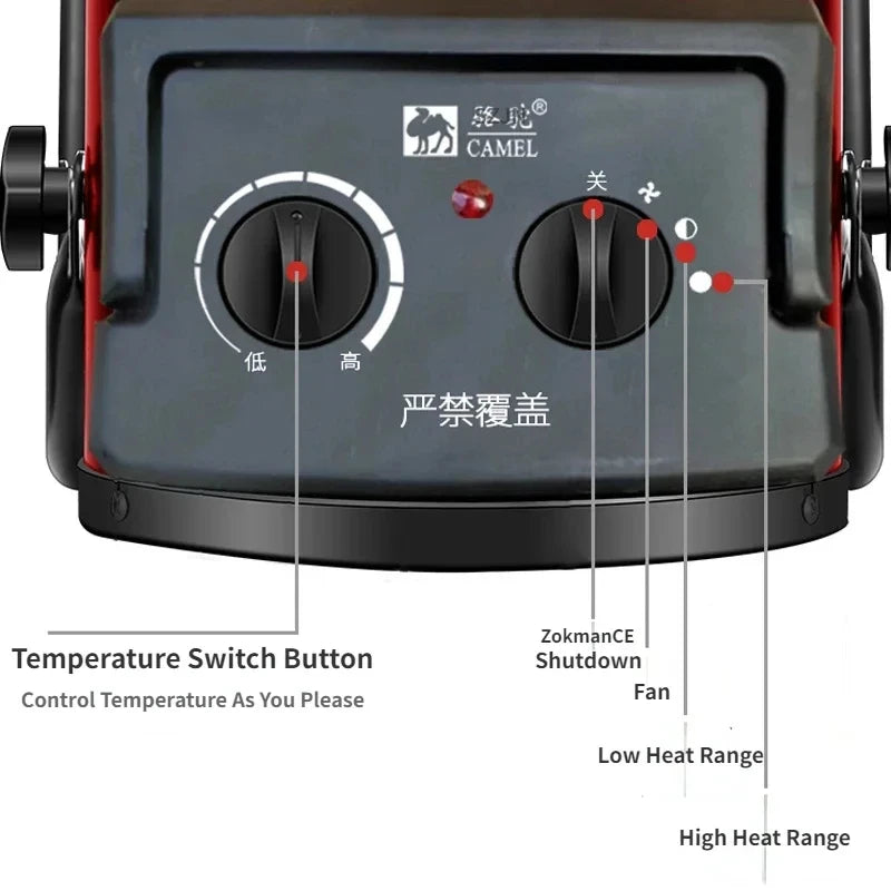3000W Portable Electric Space Heater with Adjustable Thermostat, Overheat Protection, Dual Heat Settings - Energy Efficient Heater
