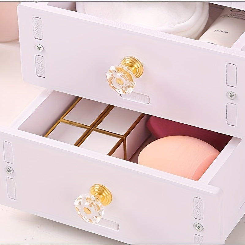 360° Rotating Makeup Mirror with Storage – Cute Cat Ears Design for Vanity Tabletop Use 8