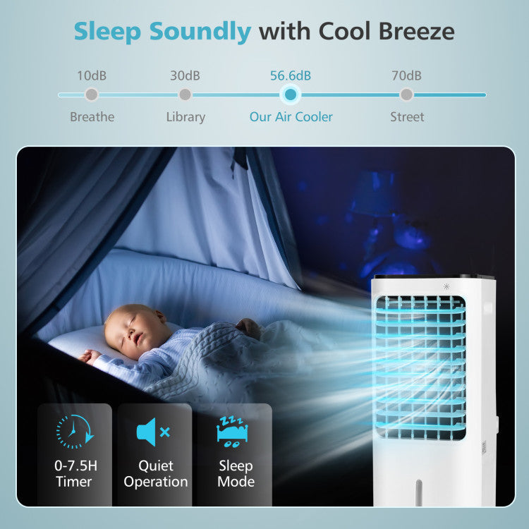 4-in-1 Air Cooler with 12L Water Tank – Multi-Mode Cooling, Humidifying, and Purifying System 4