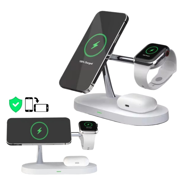 4-in-1 Wireless Charging Station with LED Light and Watch Stand 4