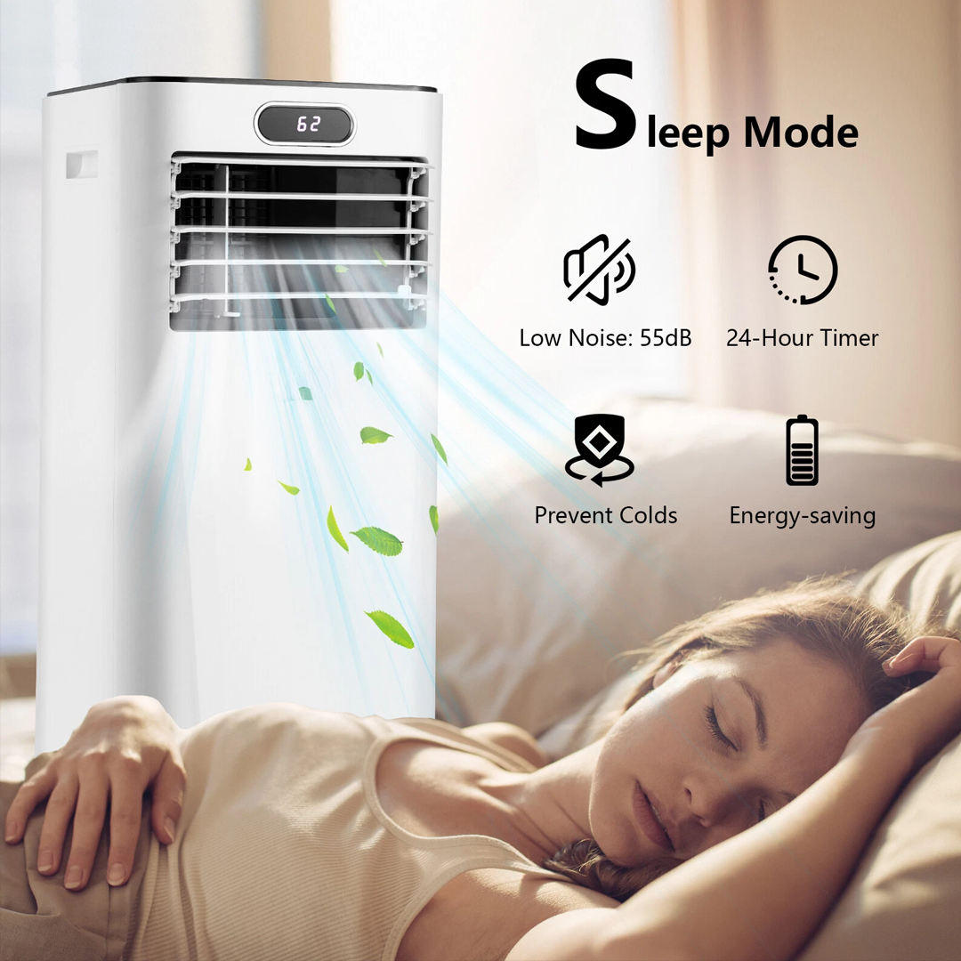 8000 BTU Portable Air Conditioner with Remote Control – 3-in-1 Cooling, Dehumidifying, and Fan Functions 6