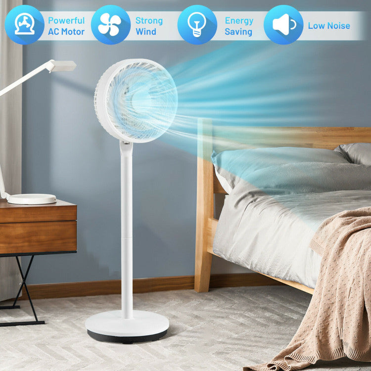 9-Inch Adjustable Standing Fan with Oscillation and Quiet Operation – Ideal for Bedrooms and Desks 2