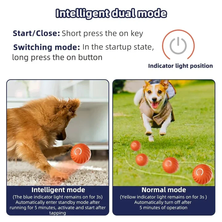 Active Rolling Ball for Dogs – Automatic Moving Toy to Reduce Anxiety and Promote Play 2