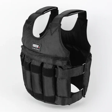 Adjustable 110 Pound Weighted Vest for Strength Training and Fitness Workouts 0