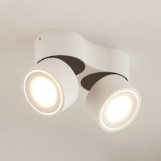 Adjustable Dual Spotlight Ceiling Light Fixture with Warm White LED – Modern Aluminum Design 0