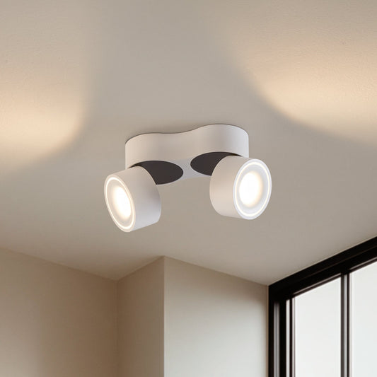 Adjustable Dual Spotlight Ceiling Light Fixture with Warm White LED – Modern Aluminum Design 1