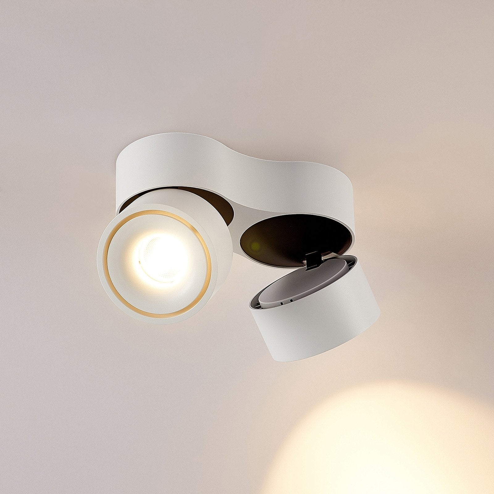 Adjustable Dual Spotlight Ceiling Light Fixture with Warm White LED – Modern Aluminum Design 4