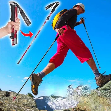 Adjustable Lightweight Trekking Poles – Collapsible Telescopic Hiking Sticks for Enhanced Stability and Balance 4