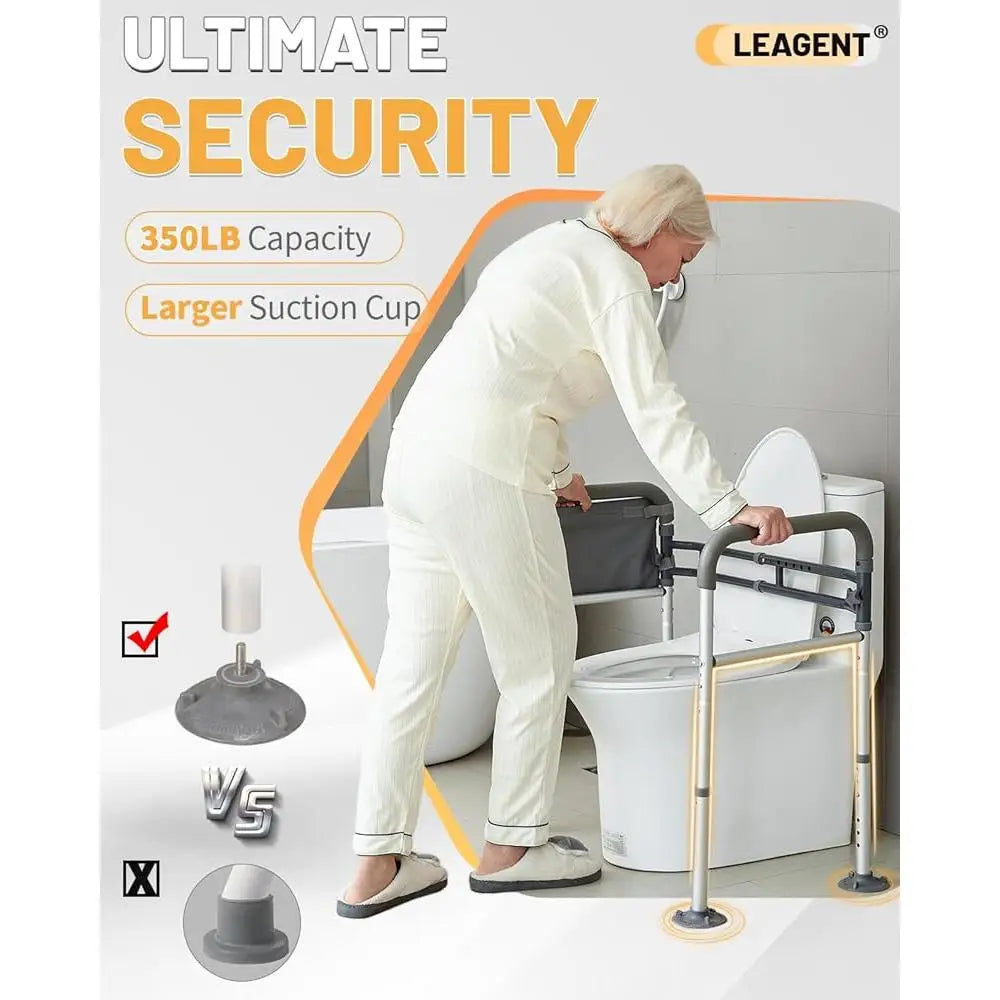 Adjustable Toilet Safety Rails for Seniors – Sturdy Support Frame with Tool-Free Installation, Lightweight Aluminum Design 2
