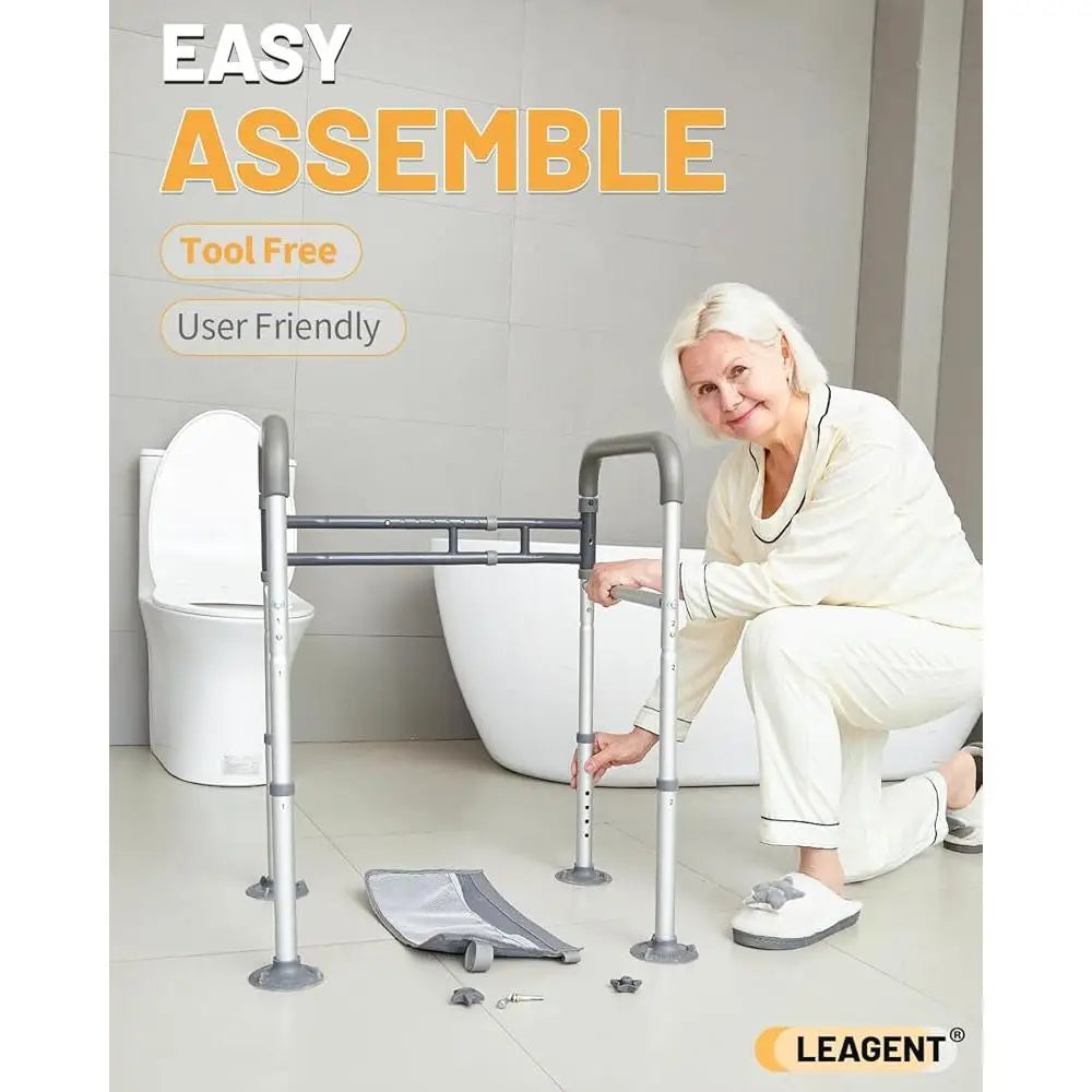 Adjustable Toilet Safety Rails for Seniors – Sturdy Support Frame with Tool-Free Installation, Lightweight Aluminum Design 5