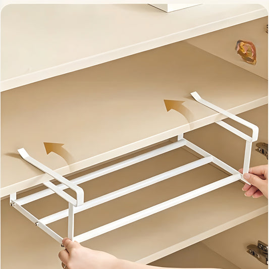 Adjustable Under Shelf Shoe Rack – Space-Saving Metal Storage Solution 0