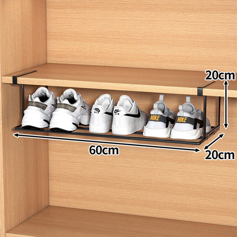 Adjustable Under Shelf Shoe Rack – Space-Saving Metal Storage Solution 5