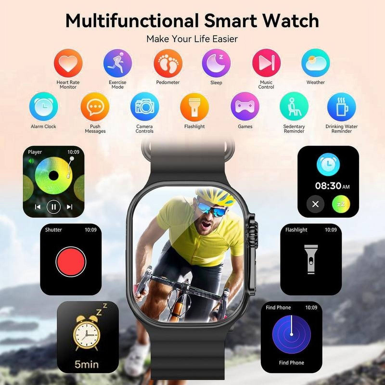 Advanced Touchscreen Smart Watch with Real-Time Fitness Tracking, 100+ Sports Modes, Call Functions, and Custom Watch Faces 2
