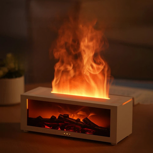 Air Humidifier with Aroma Diffuser and Realistic Flame Effect – Compact and Stylish Design 1