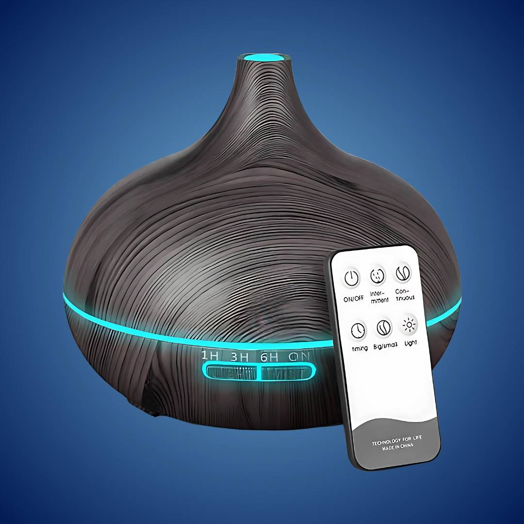 Aroma Diffuser and Humidifier with Wood Grain Finish – 300ml Essential Oil Diffuser for Home Fragrance and Aromatherapy 2