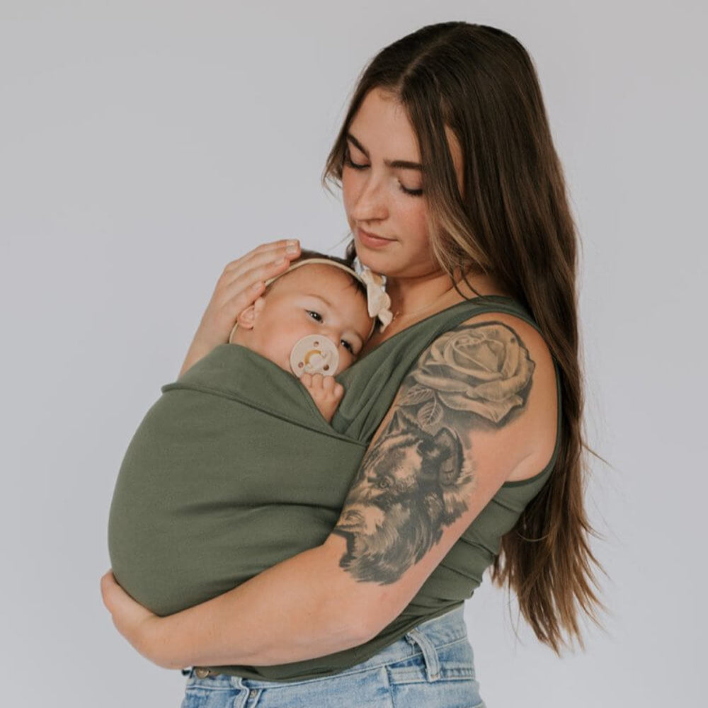 Baby Carrier Wrap Sling in Soft Cotton – Comfortable T-Shirt Style for Newborns 1
