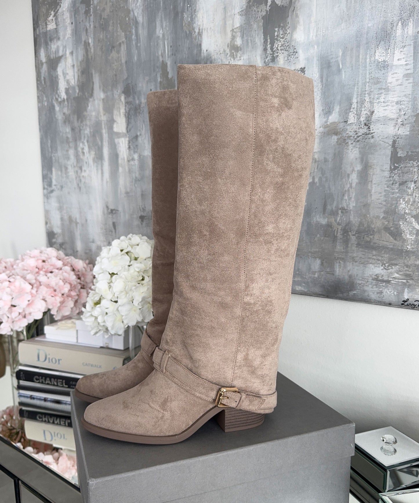 Beige Knee High Boots for Women – Comfortable and Stylish for Any Occasion 0