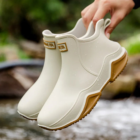 Black Waterproof Ankle Boots for Women – Slip-Resistant and Lightweight Stylish Footwear 1
