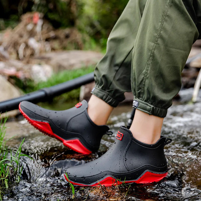 Black Waterproof Ankle Boots for Women – Slip-Resistant and Lightweight Stylish Footwear 2