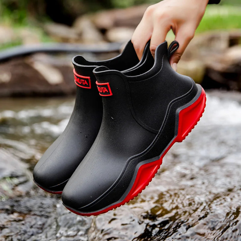 Black Waterproof Ankle Boots for Women – Slip-Resistant and Lightweight Stylish Footwear 6