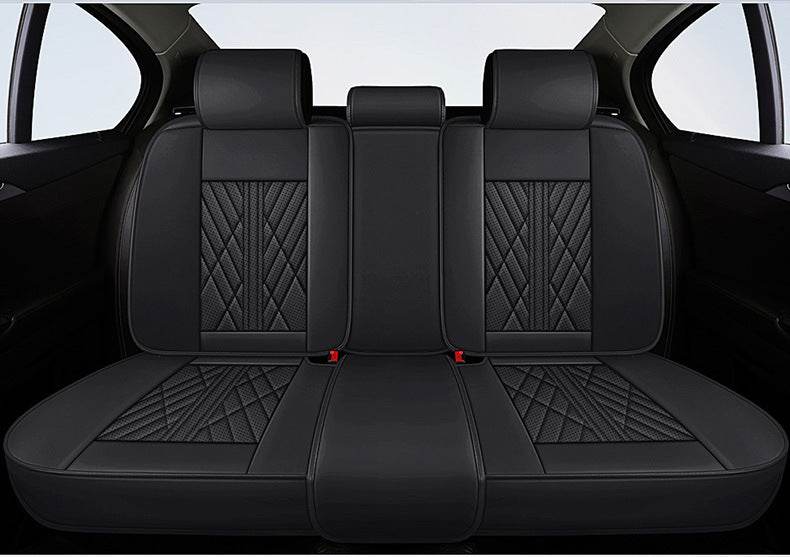 Black Waterproof Leather Car Seat Covers – Custom Fit for Most Vehicles 1