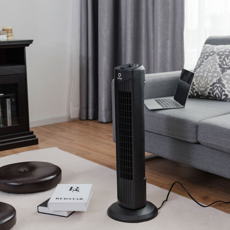 Bladeless Tower Fan – 28-Inch Ultra-Quiet Design with Oscillation and 3-Speed Settings 4
