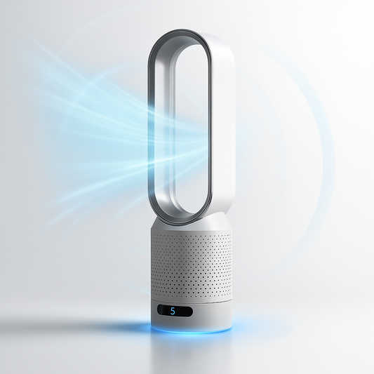 Bladeless Tower Fan with Air Purifier – 8-Speed Oscillating Air Cooler 0