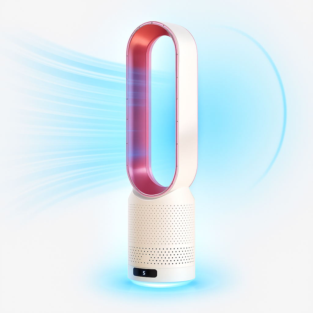 Bladeless Tower Fan with Air Purifier – 8-Speed Oscillating Air Cooler 4