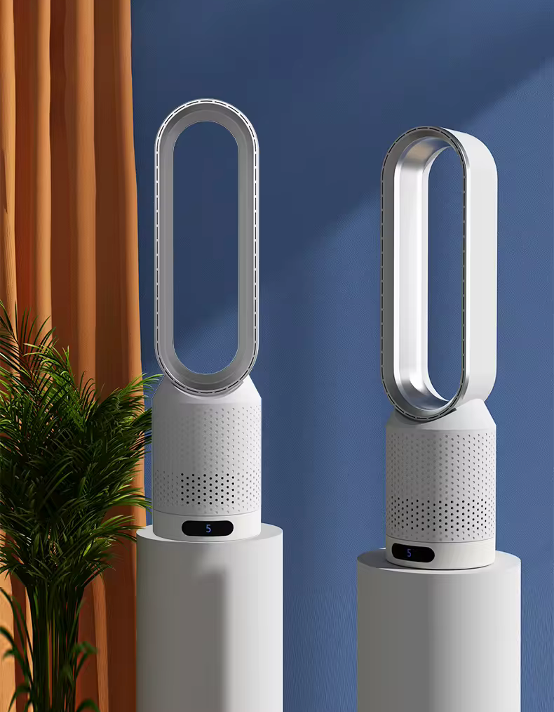 Bladeless Tower Fan with Air Purifier – 8-Speed Oscillating Air Cooler 6