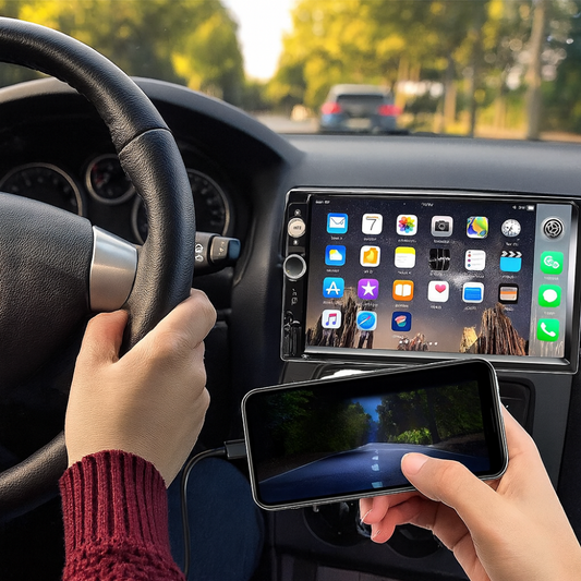 Bluetooth Car Stereo with 7-Inch Touchscreen, Rear Camera Integration, and Hands-Free Calling 1