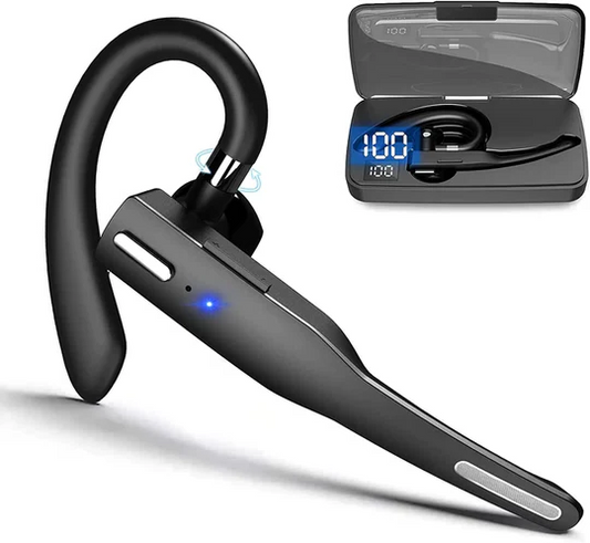 Bluetooth Headset with Noise Cancelling Mic – Ergonomic Wireless Earpiece for Clear Calls 0