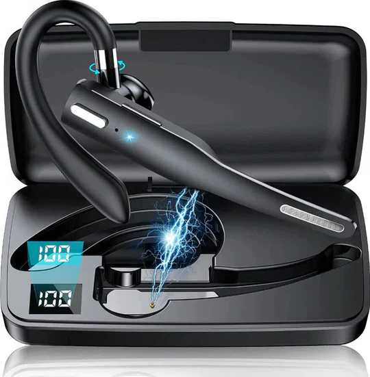Bluetooth Headset with Noise Cancelling Mic – Ergonomic Wireless Earpiece for Clear Calls 2